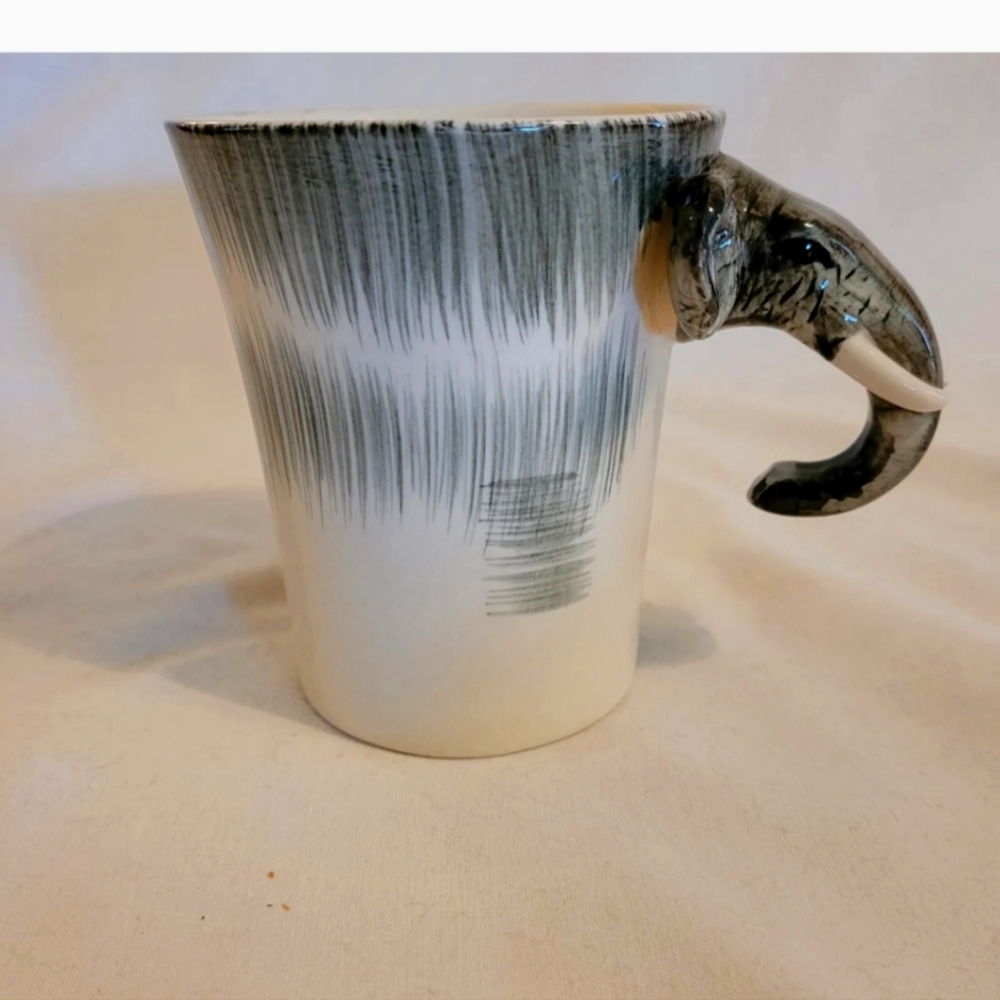 Large Ceramic Mug Cup Elephant Unique 3D